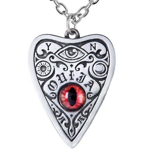 Legends Jewelry - Ouija Planchette Eye Necklace Pendant Goth Witch Legends Jewelry - Ouija Planchette Eye Necklace Pendant Goth Witch